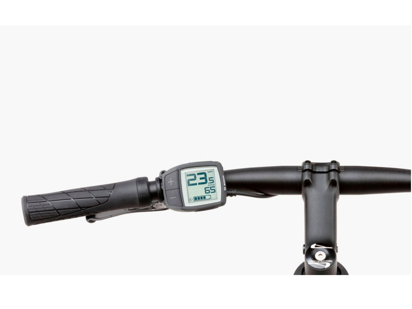Riese and Muller Roadster Touring eMTB hardtail close up purion display
