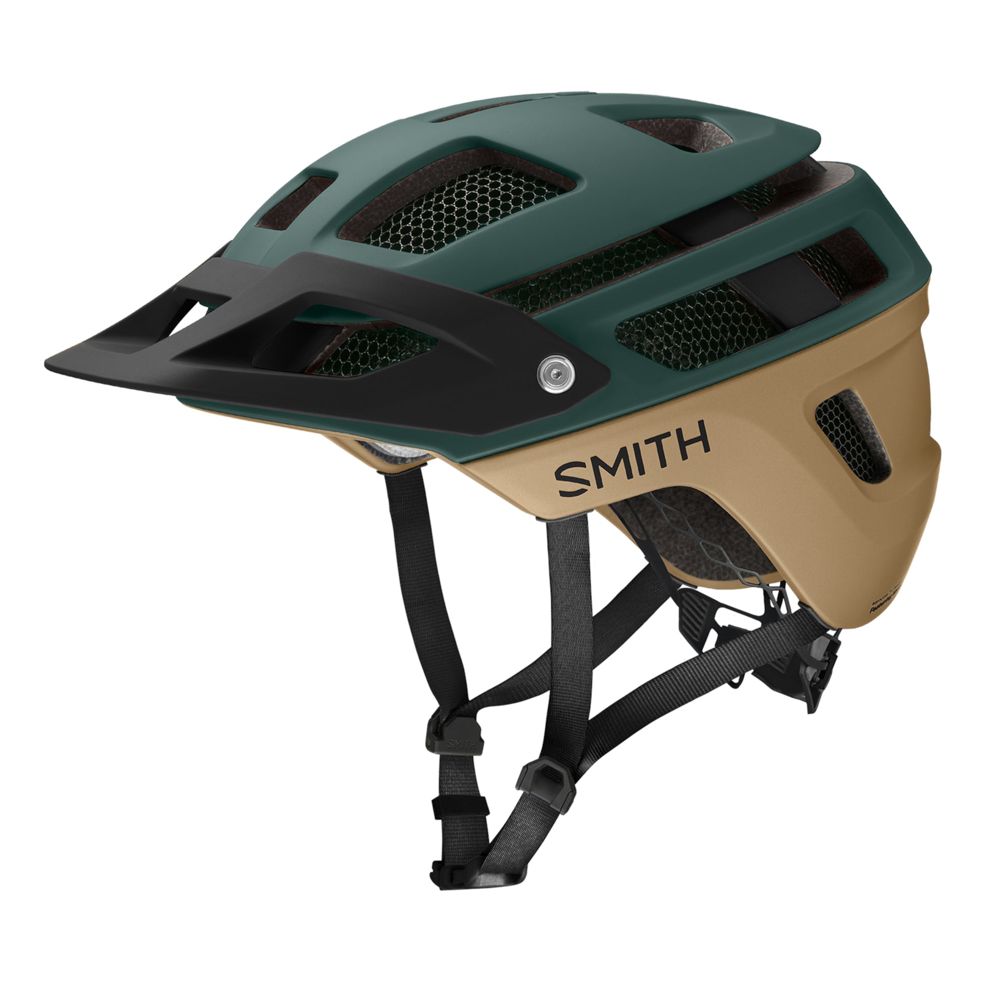 Smith Optics Forefront MIPS MTB Trail Helmet Matte Spruce Safari side view on Fly Rides