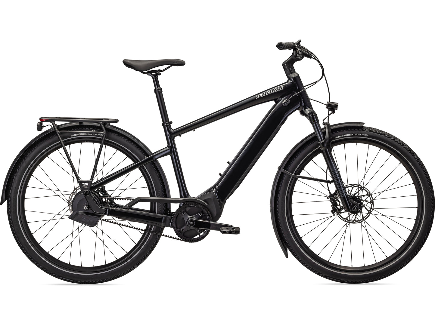 Specialized Turbo Vado 5.0 IGH eMTB hardtail Cast black Silver reflective side view on Fly Rides