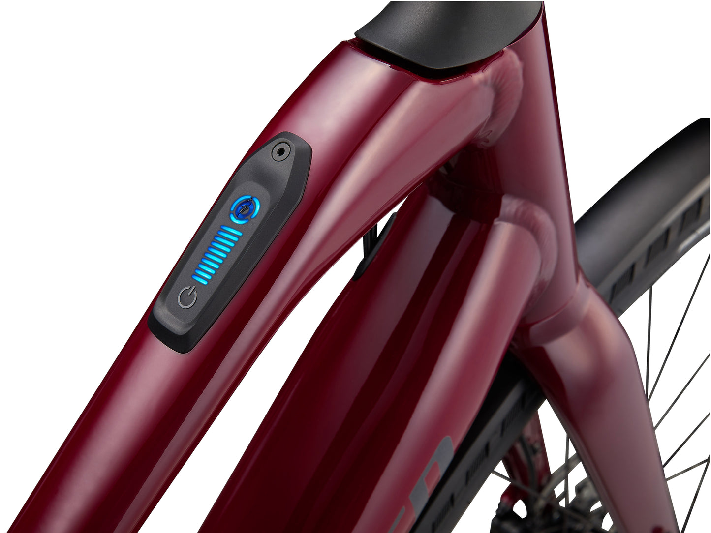 Specialized Turbo Vado SL 4.0 Step-Through EQ eMTB hardtail Raspberry Black Reflective closeup display