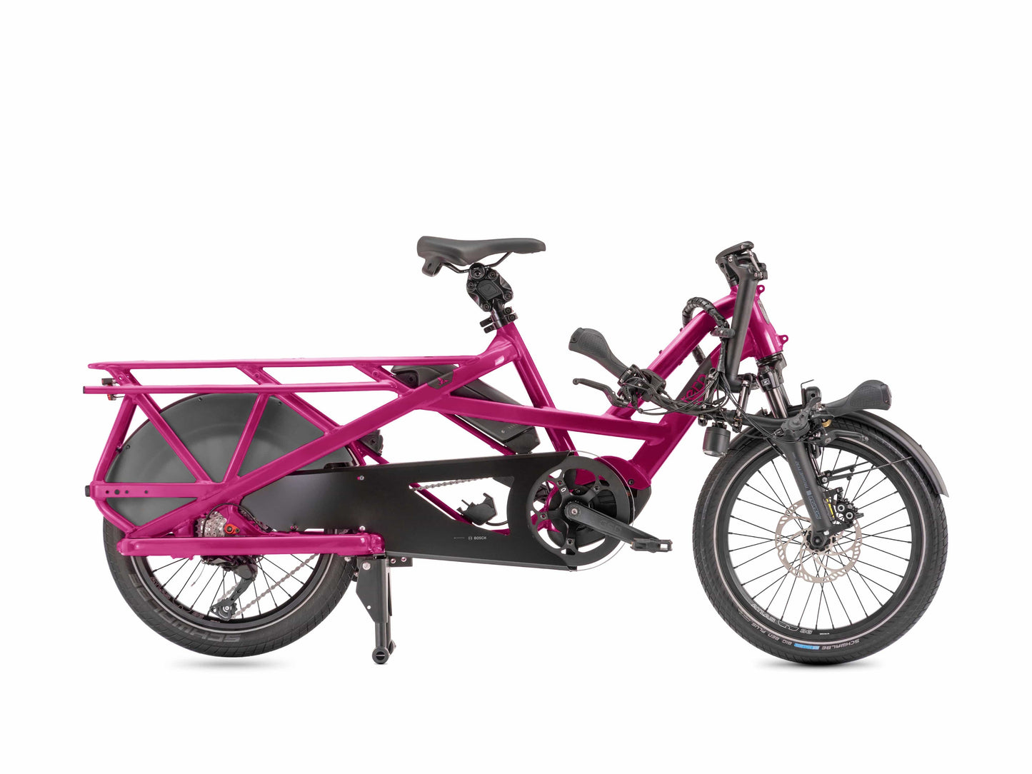 Tern GSD S10 LX electric cargo bike dragon folded handlebars on Fly Rides