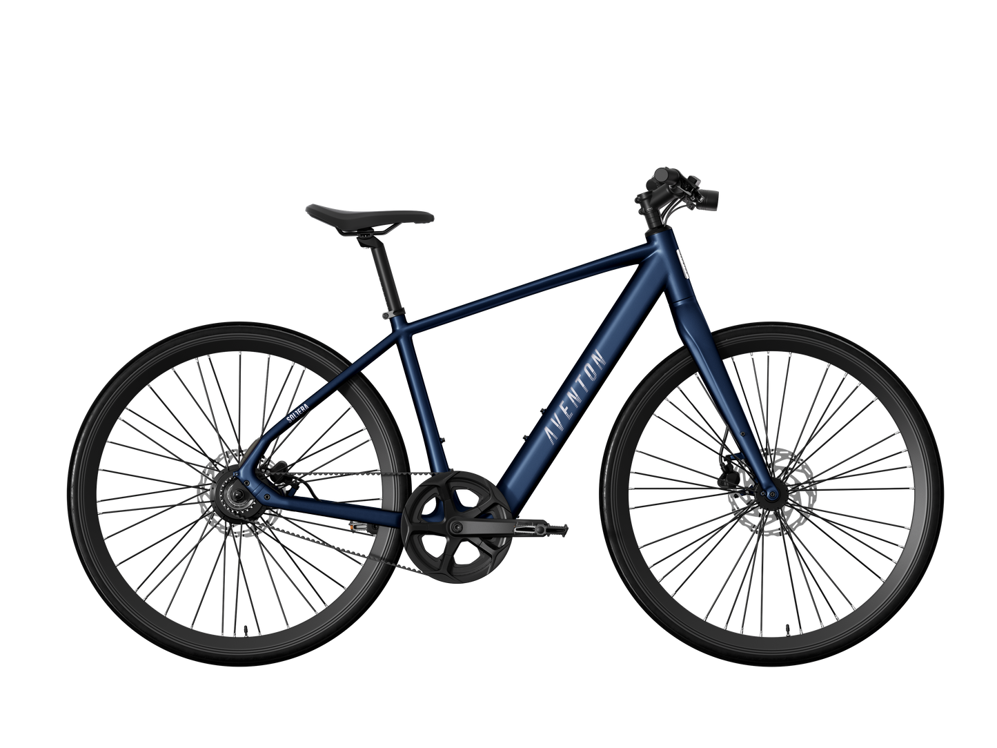Aventon Soltera 3 ADV Matte Storm Blue electric commuter bike side profile