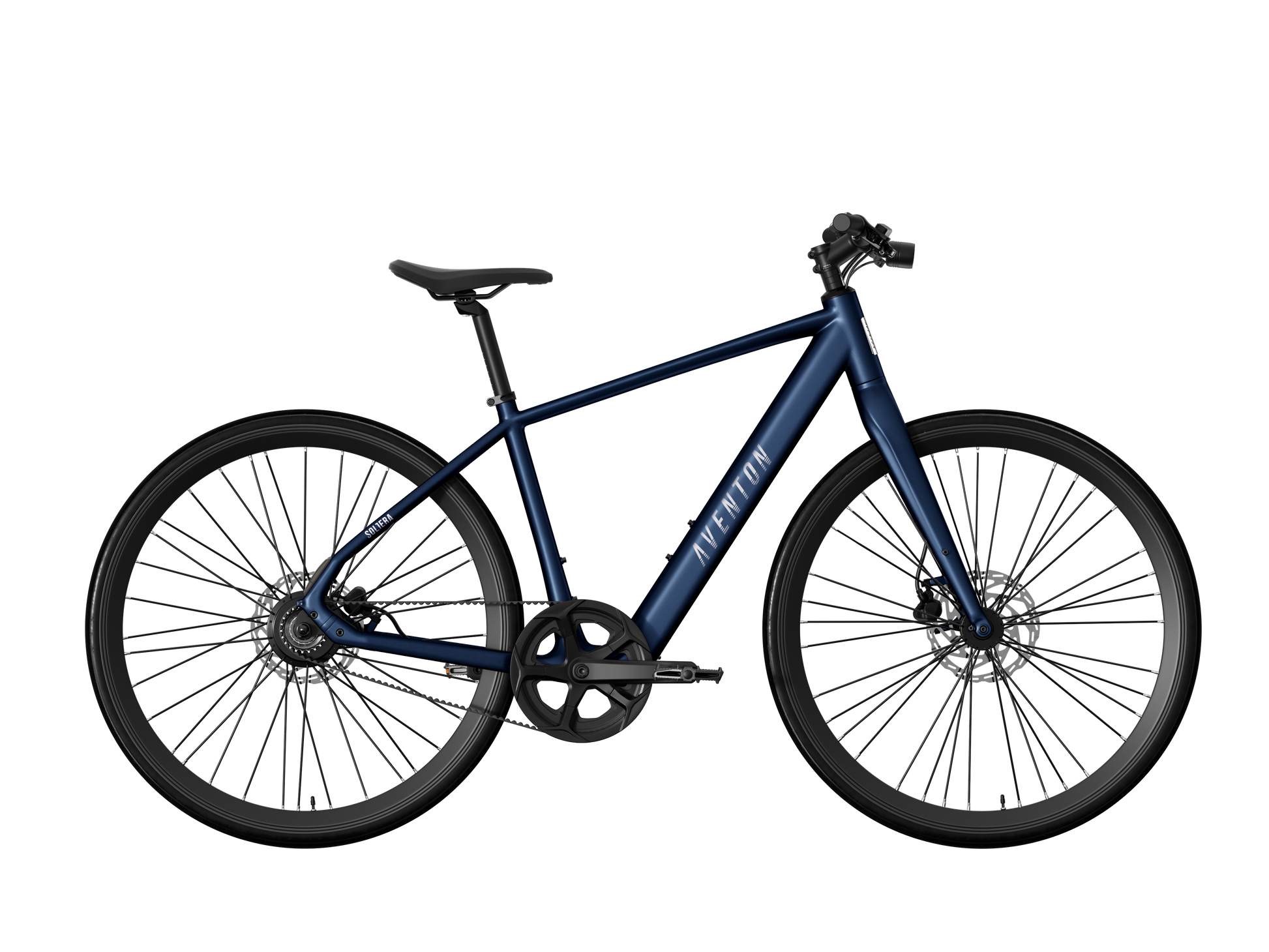 Aventon Soltera 3 ADV Matte Storm Blue electric commuter bike side profile