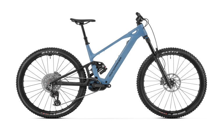Mondraker Sly RR 2026 Denim Blue eMTB Three-Quarter View