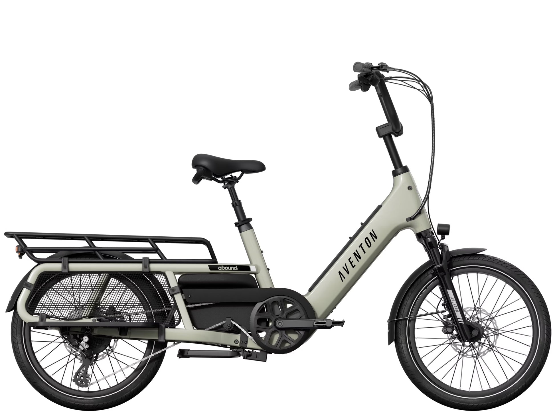 Aventon Abound LR Cargo Electric bike Sage Side profile
