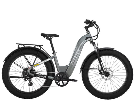 Aventon Aventure.2 Step-through Hardtail All Terrain Electric Bike Slate grey Side profile
