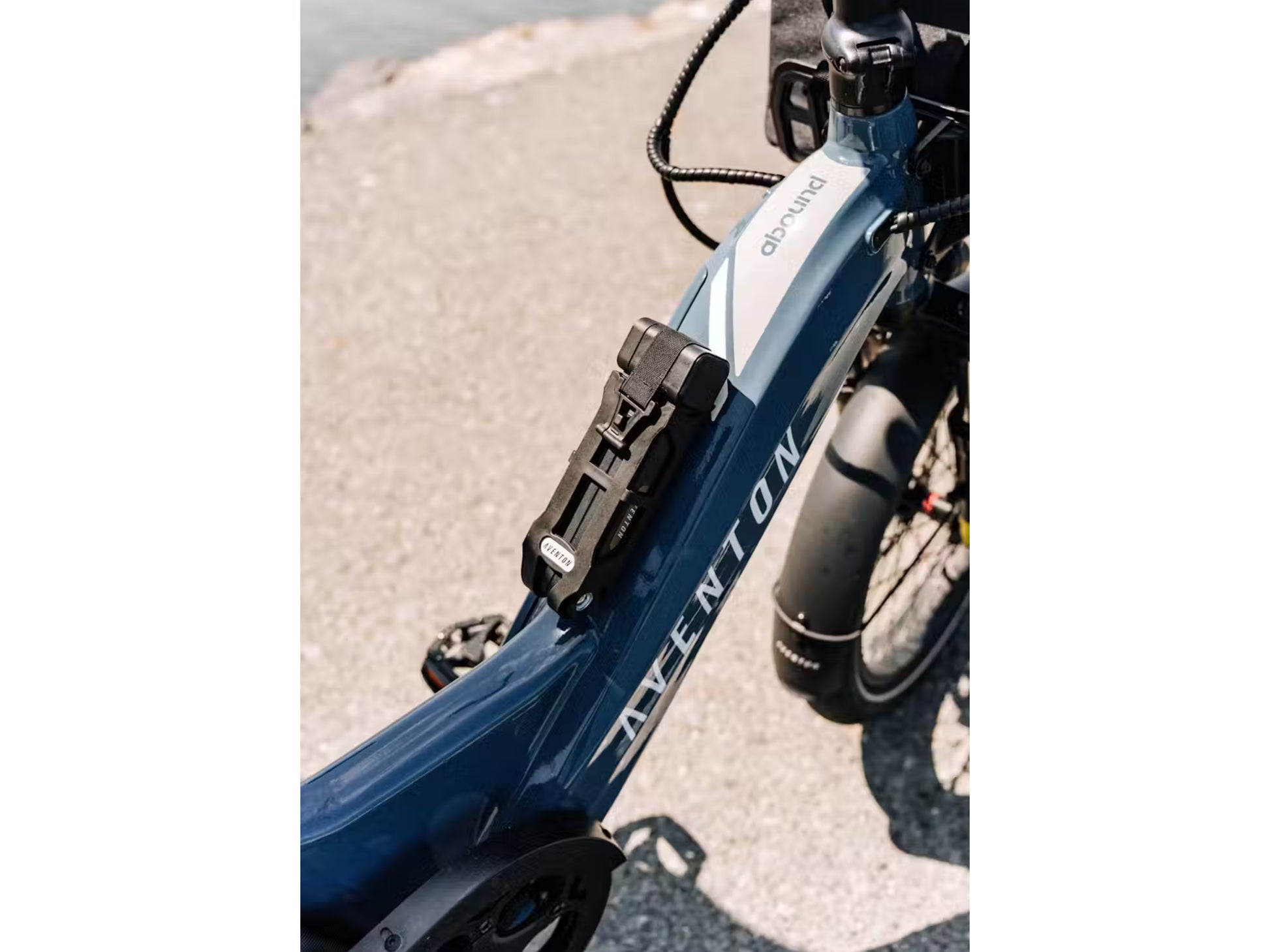 Aventon Foldable Lock Mounted on the Abound