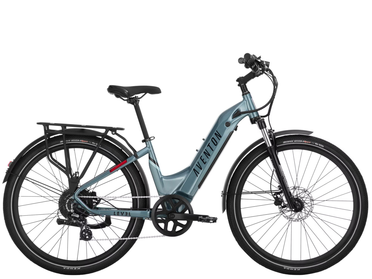 Aventon Level 2 Step-Through ebike Road / commuter Glacier Side profile