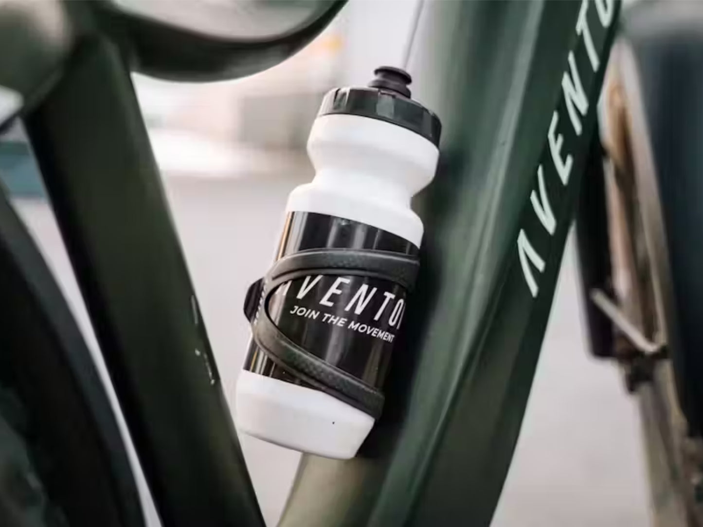 Aventon Water Bottle Cage Shown mounted on a downtube