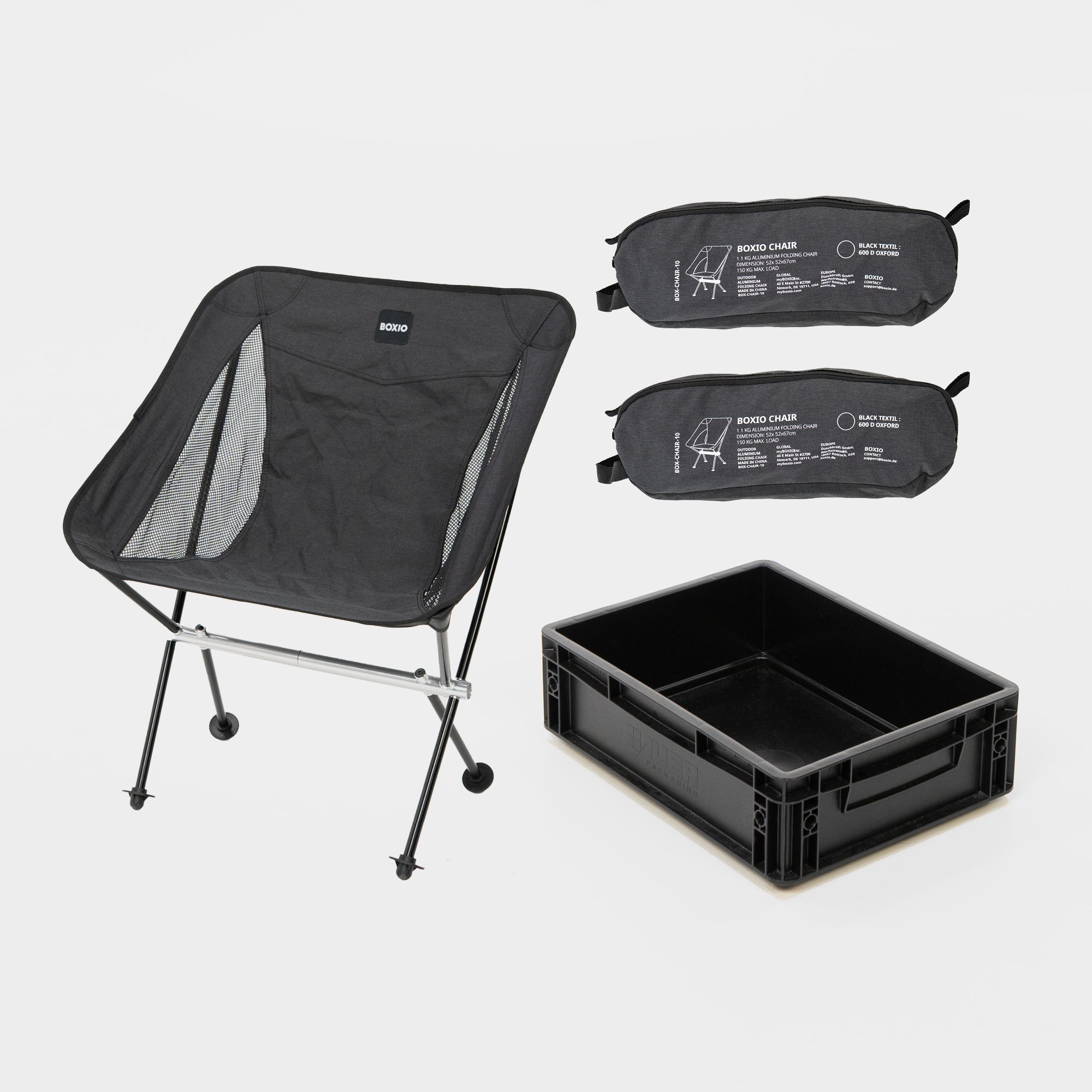 BOXIO CHAIR Set of 2 I ultralight camping chair with box | Fly Rides ...