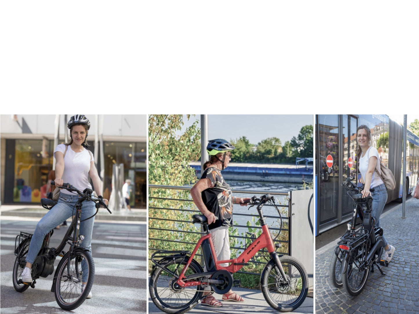 Bulls EZ Fold Low Step Foldable Compact Road / Commuter electric Bike. Women on the go lifestyle