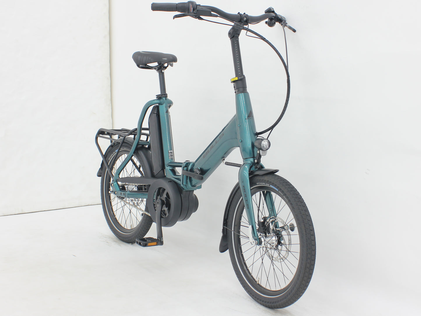 Bulls EZ Fold Low step Road / commuter Compact folding electric bike Coral blue Forward facing view