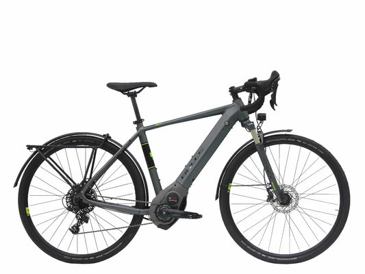 Bulls Grinder EVO electric bike grey black yellow side view on Fly Rides