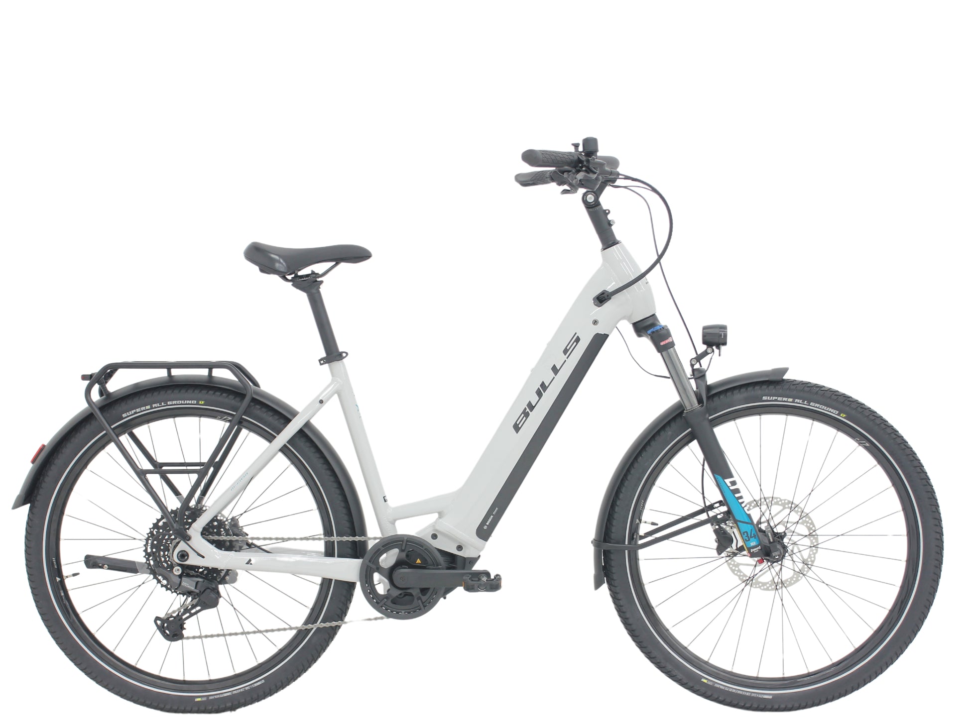 Bulls Iconic S High speed Low Step Road / commuter electric bike Light grey Side profile