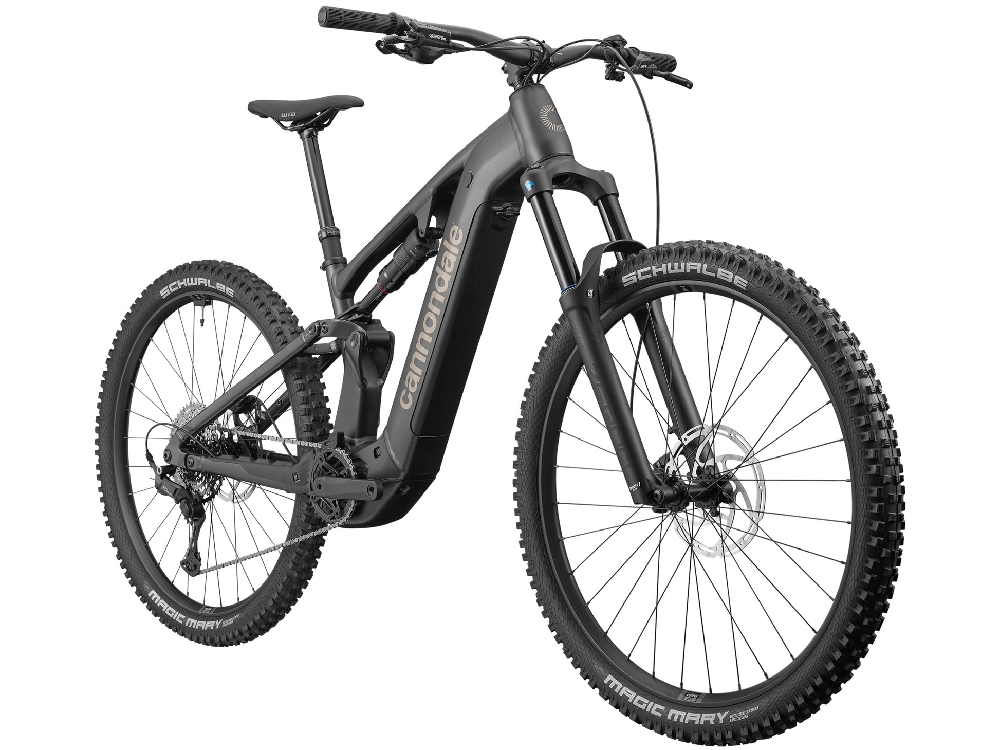 Cannondale Moterra 4 Full suspension eMTB Obsidian Forward facing view
