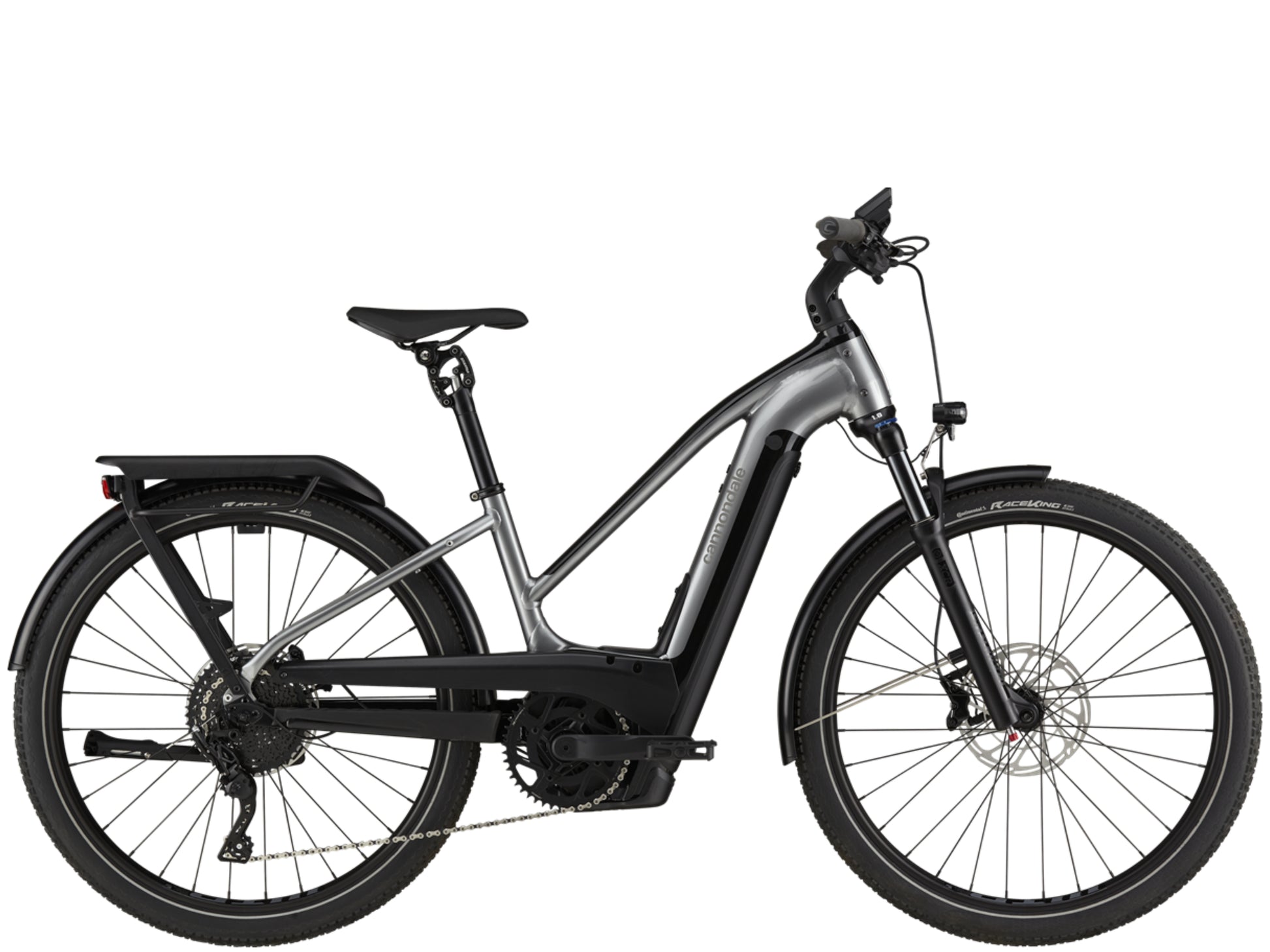 Cannondale Tesoro X 1 Step Thru Electric bike High Speed Road / Commuter Grey Side profile