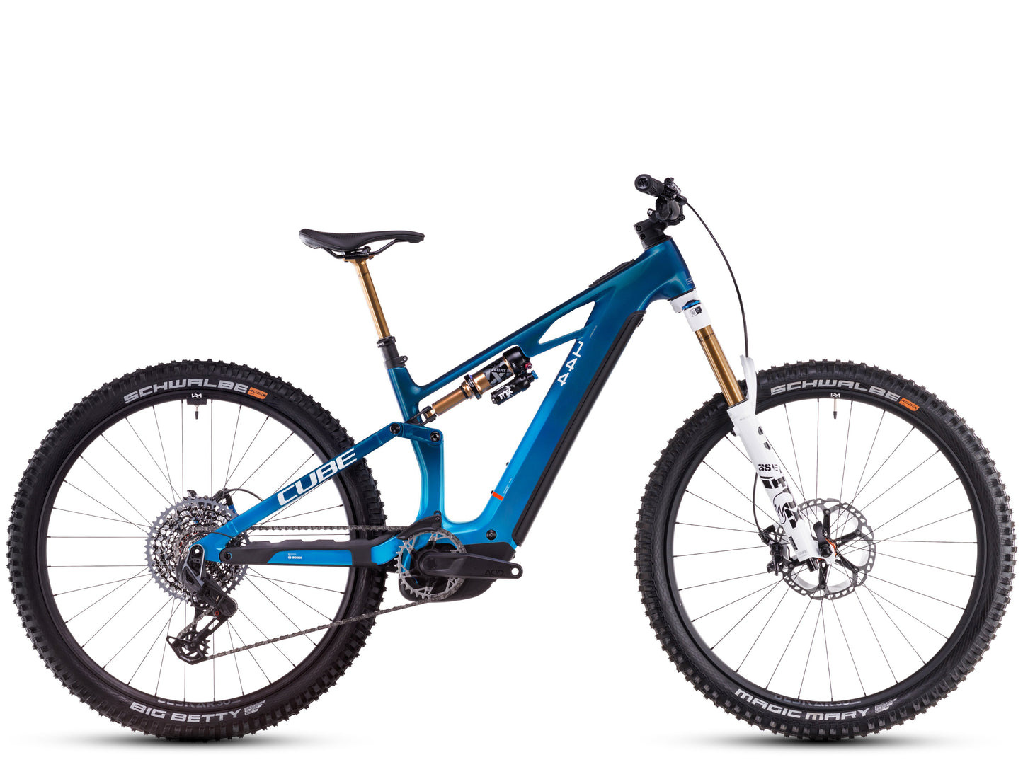 Cube Stereo Hybrid One44 HPC AT Full suspension eMTB Actionteam Side profile