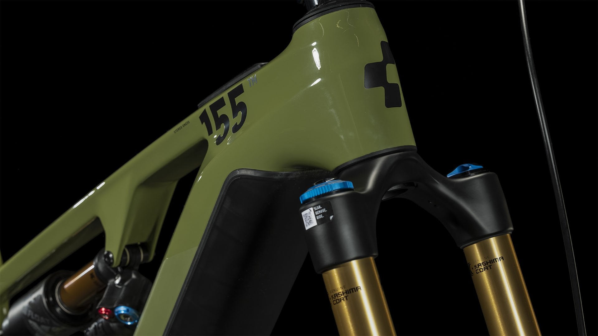 Cube Stereo Hybrid One55 C:68X TM 750 olive 'n' chrome Suspension fork