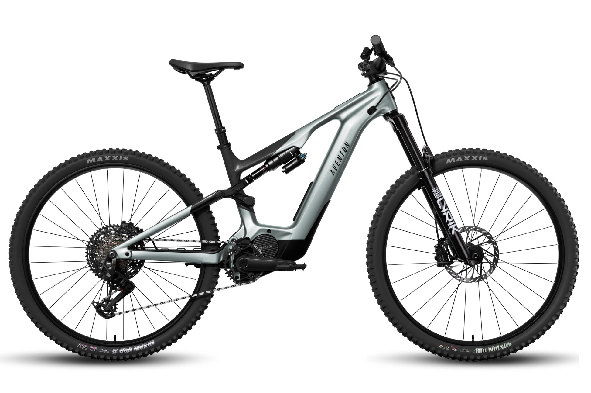 Aventon Current EXP Glacier Mint electric mountain bike side profile