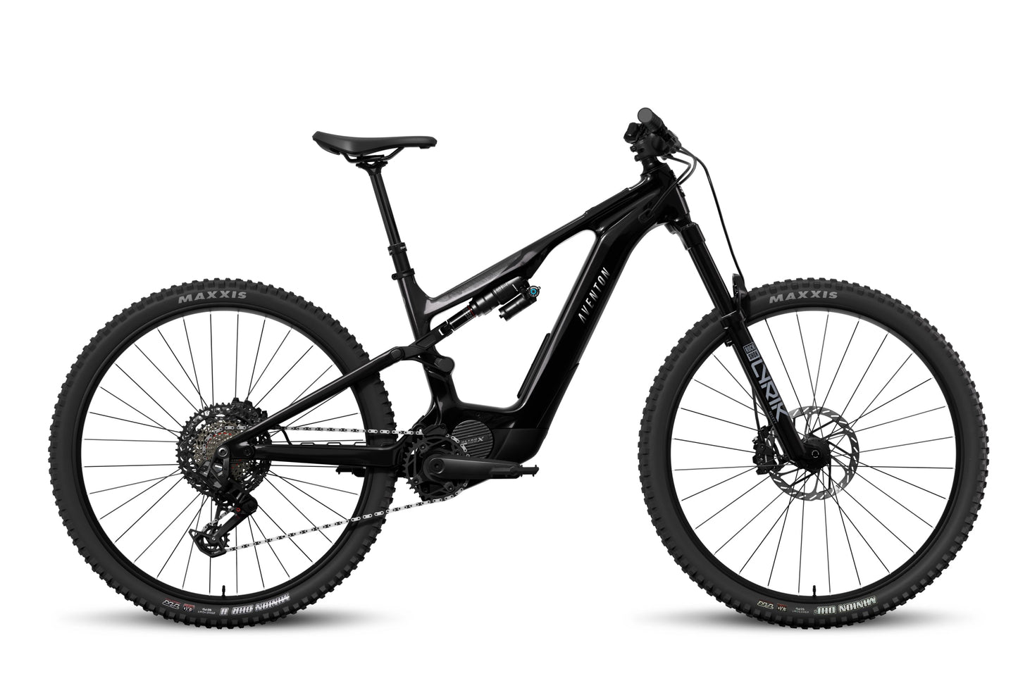 Aventon Current EXP Midnight Black electric mountain bike side profile