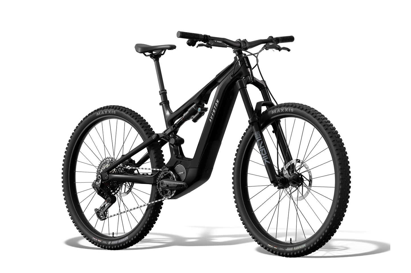 Aventon Current EXP Midnight Black eMTB rear angle