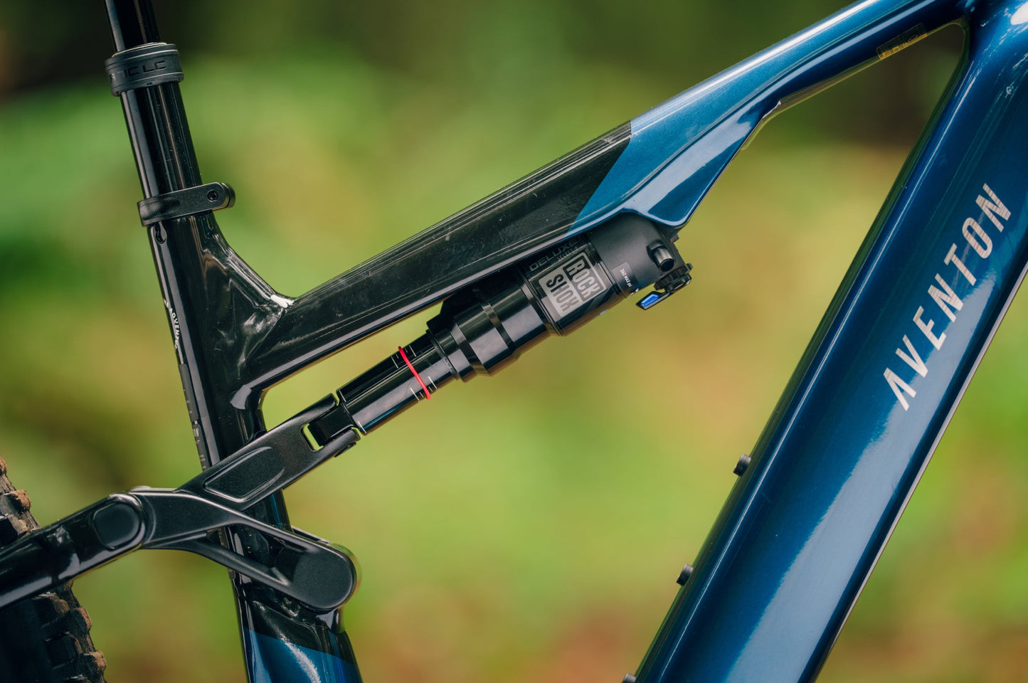 Aventon Current ADV RockShox Deluxe rear shock detail