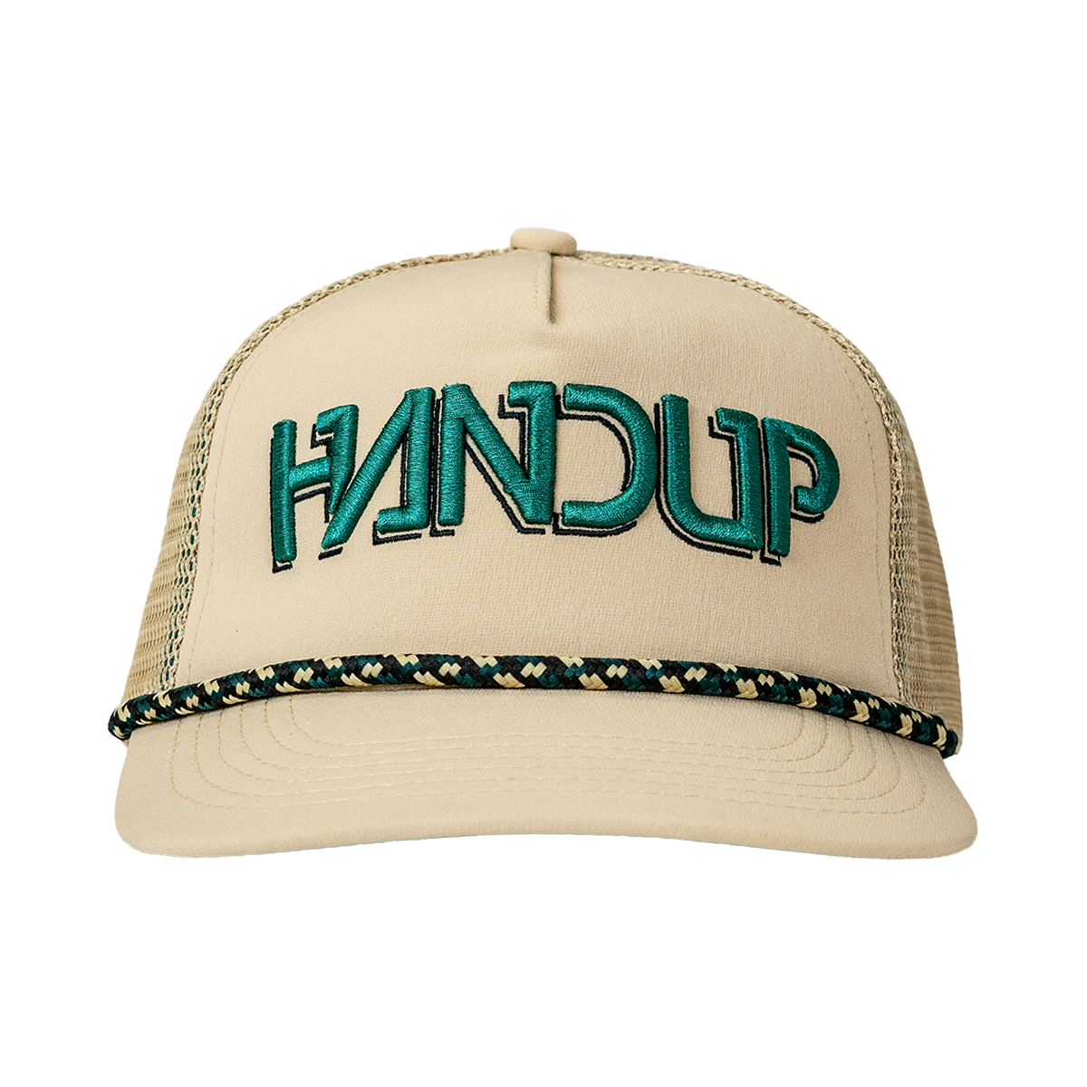 Handup Trucker Hat - Cream/Green