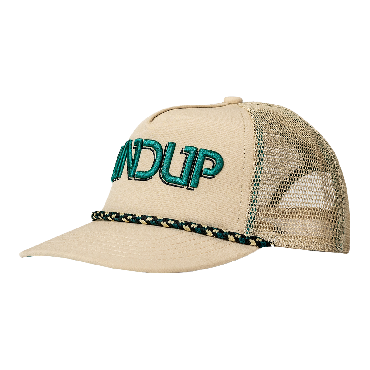 Handup Trucker Hat - Cream/Green