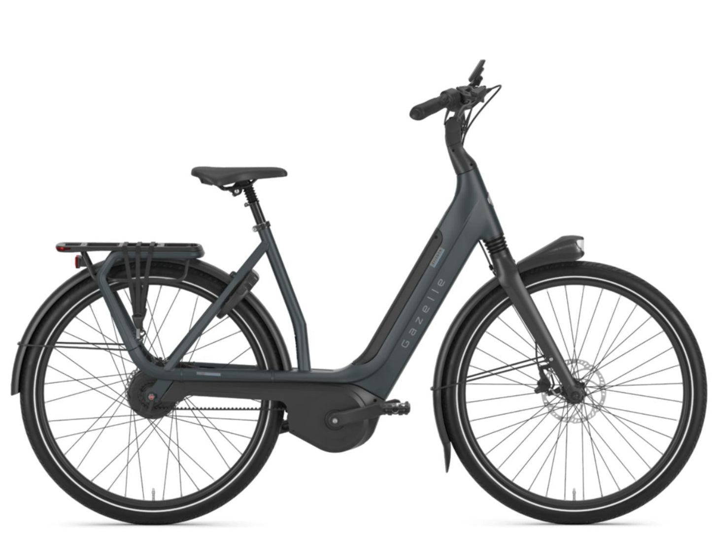 Gazelle Avignon C380 tealgrey matte Side profile