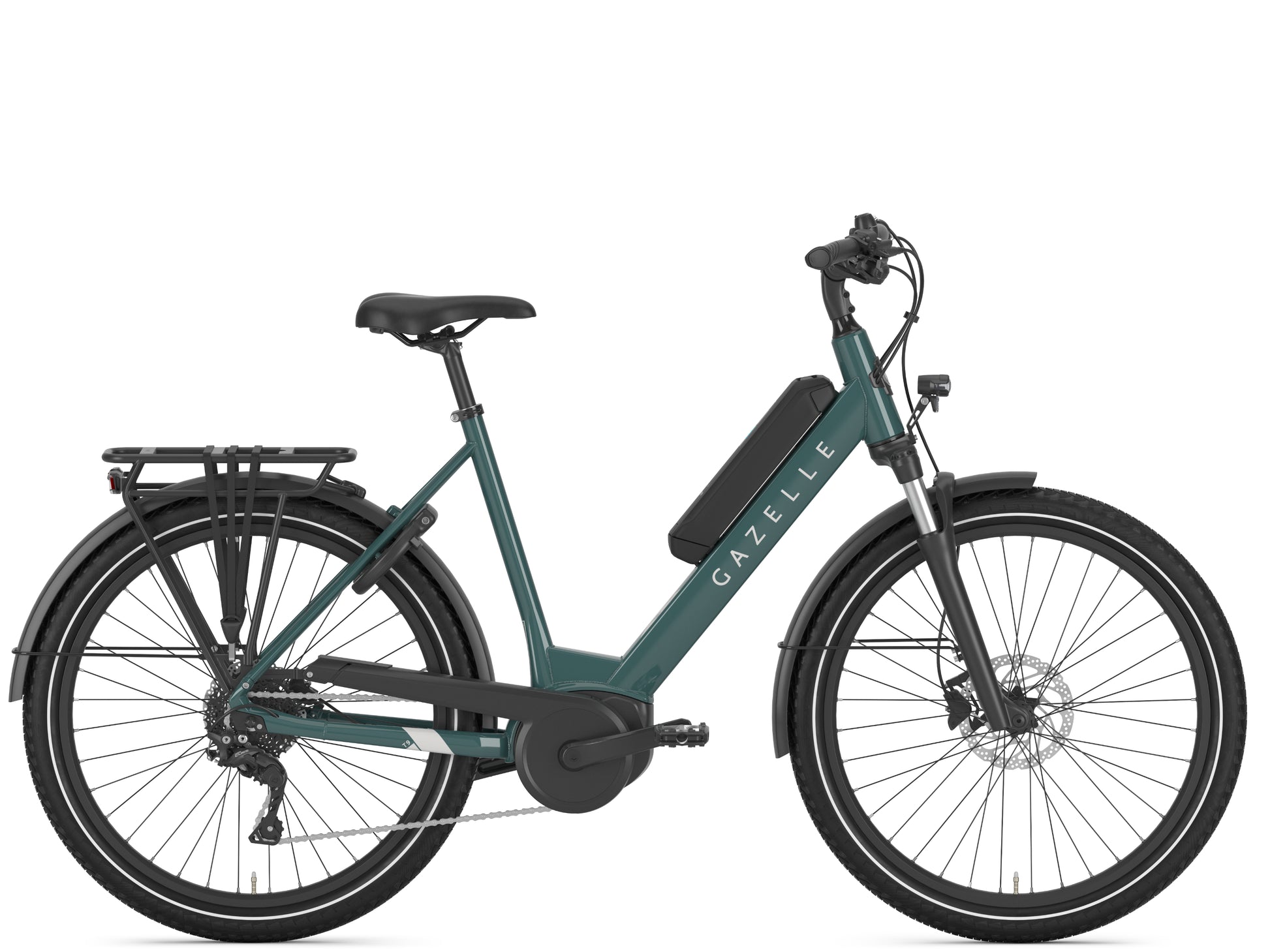 Gazelle Medeo T9 City Thyme green Side profile