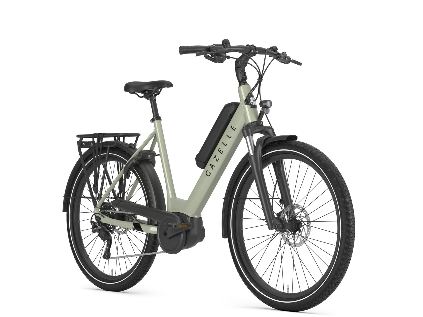 Gazelle Medeo T9 City Carmel khaki forward facing view