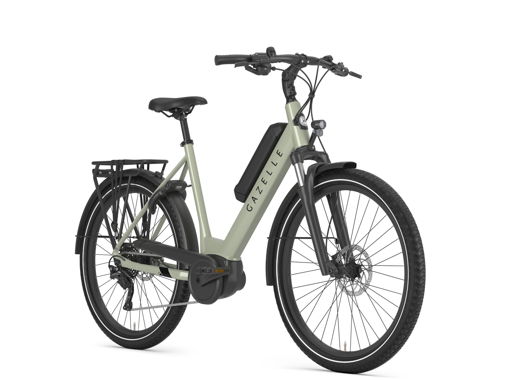 Gazelle Medeo T9 City Carmel khaki forward facing view