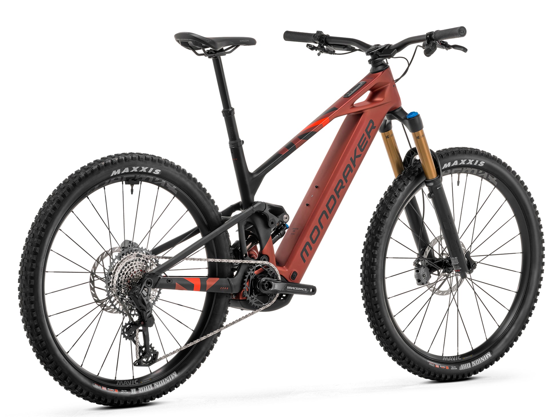 Mondraker Crafty Carbon RR Enduro eMTB Earth red Rear facing