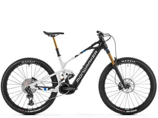 Mondraker Crafty Carbon RR S Enduro eMTB Black / white / blue Side Profile
