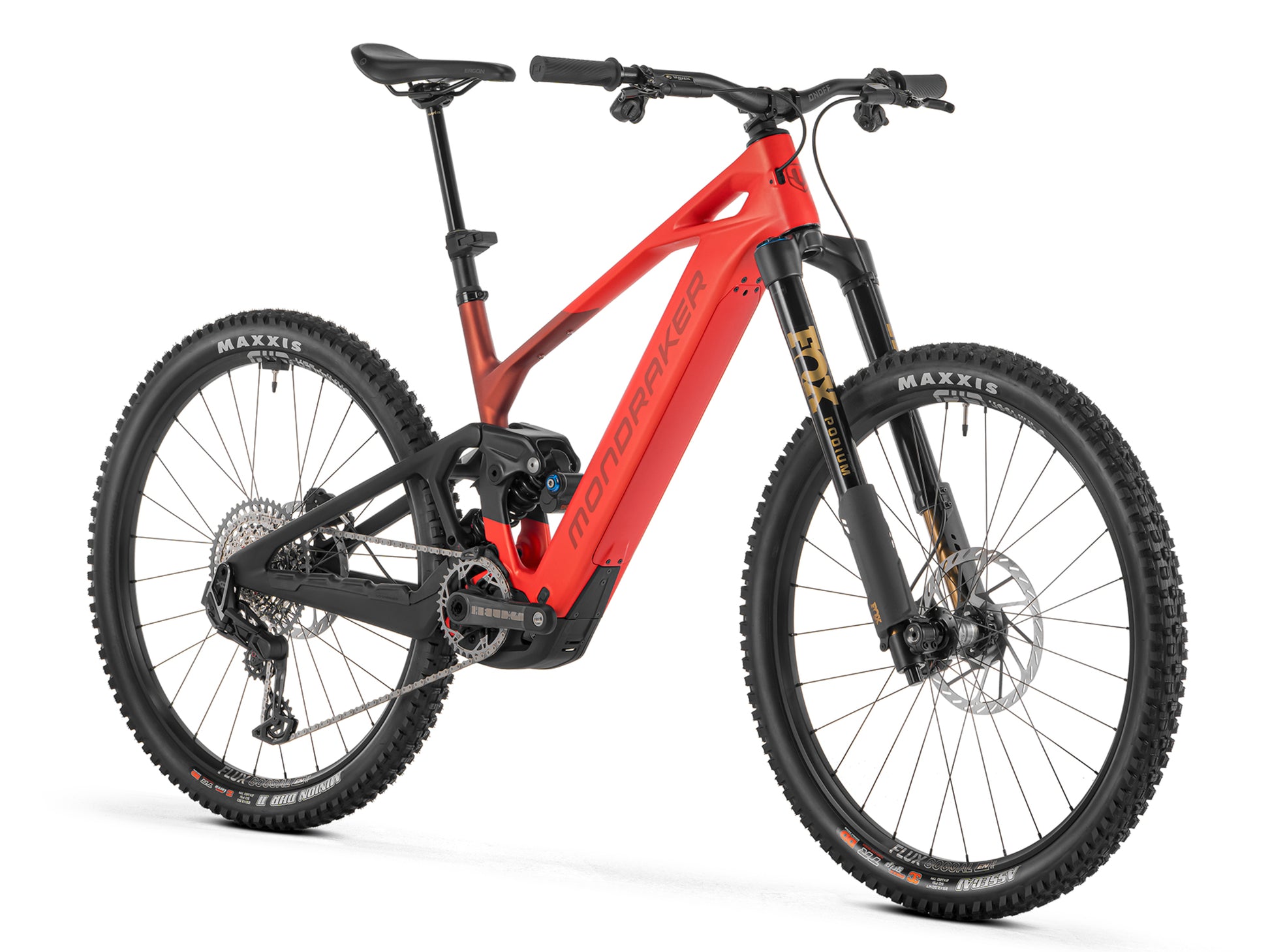 Mondraker Crafty Carbon XR Full Suspension Enduro eMTB Flame red Forward facing view