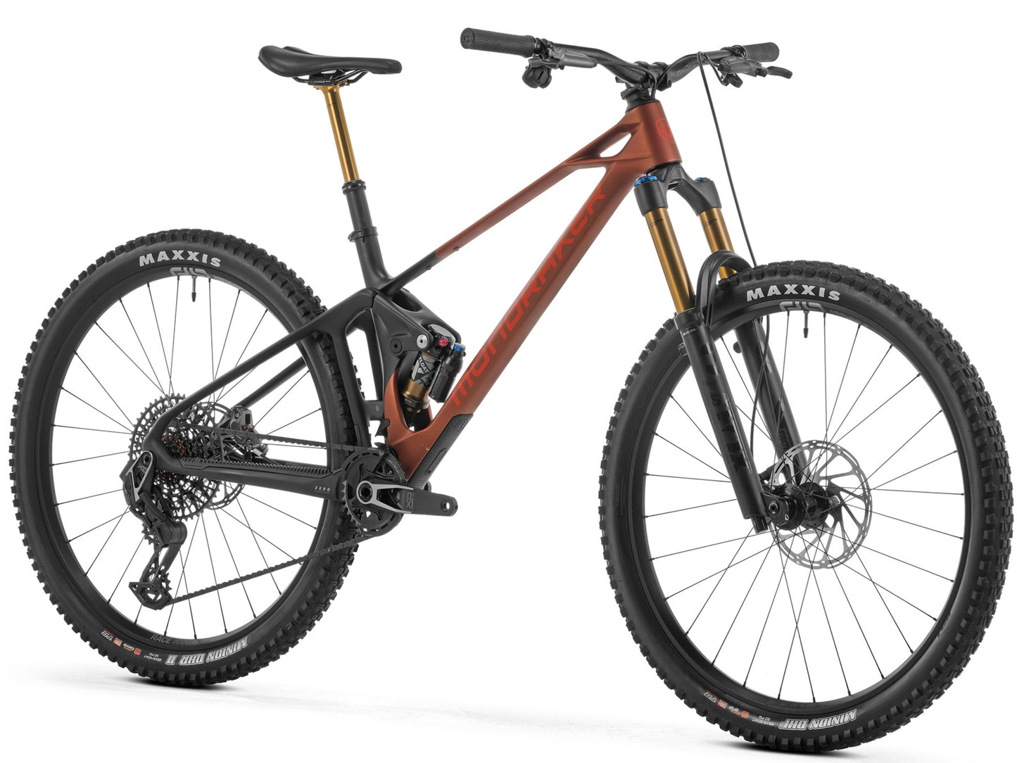 Mondraker Foxy Carbon RR Dual Suspension Enduro Mountain bike Earth red Forward facing view