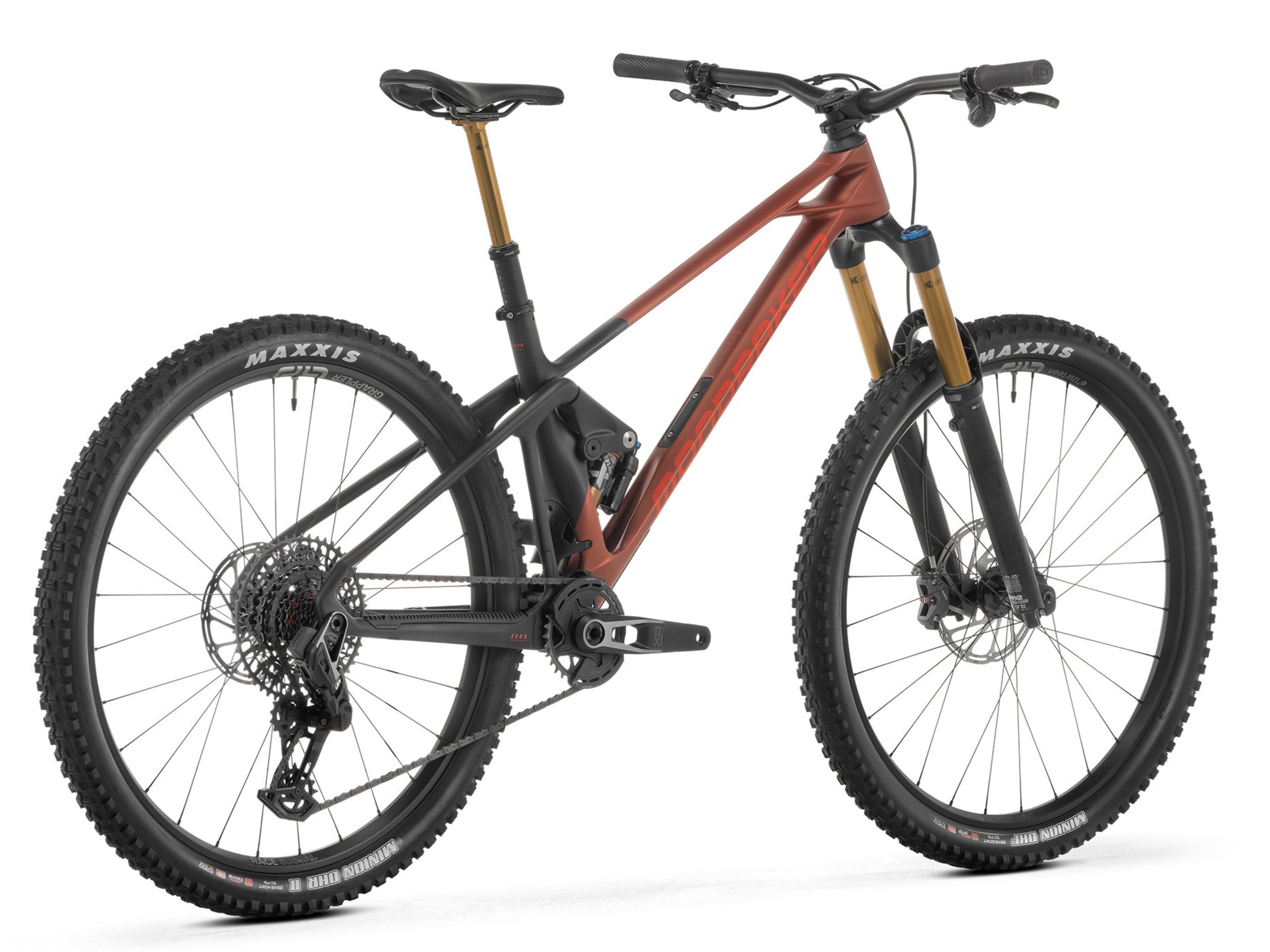 Mondraker Foxy Carbon RR Dual Suspension Enduro Mountain bike Earth red Rear facing view