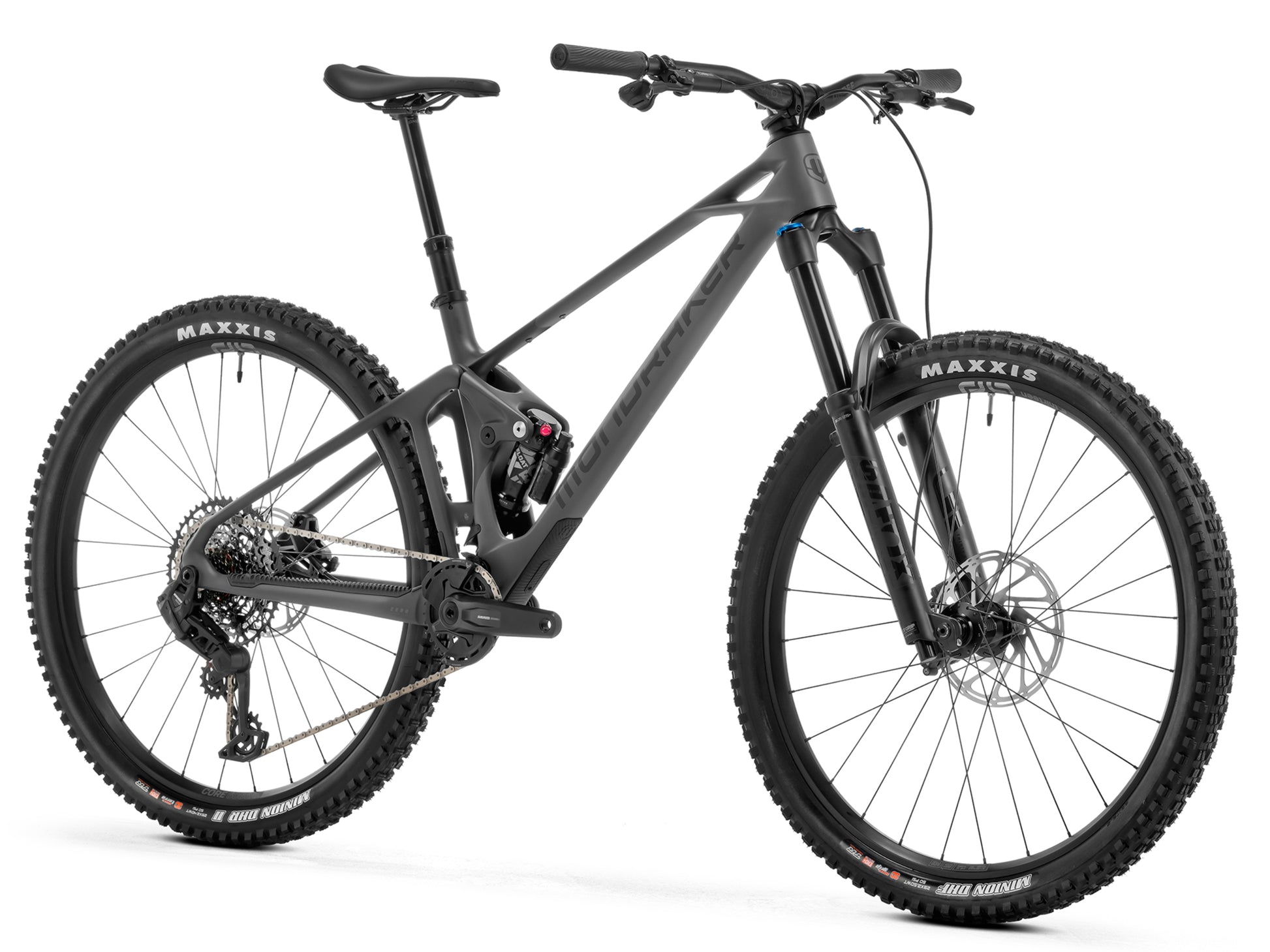 Mondraker Foxy Carbon R Dual Suspension Enduro Mountain bike Nimbus grey Forward facing view