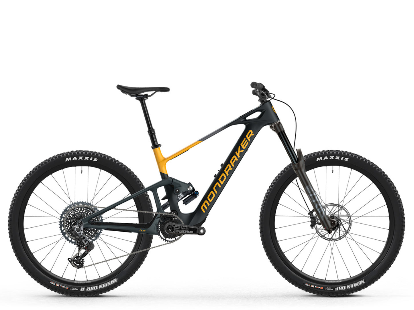Mondraker Neat R eMTB Obsidian grey / gold Side profile