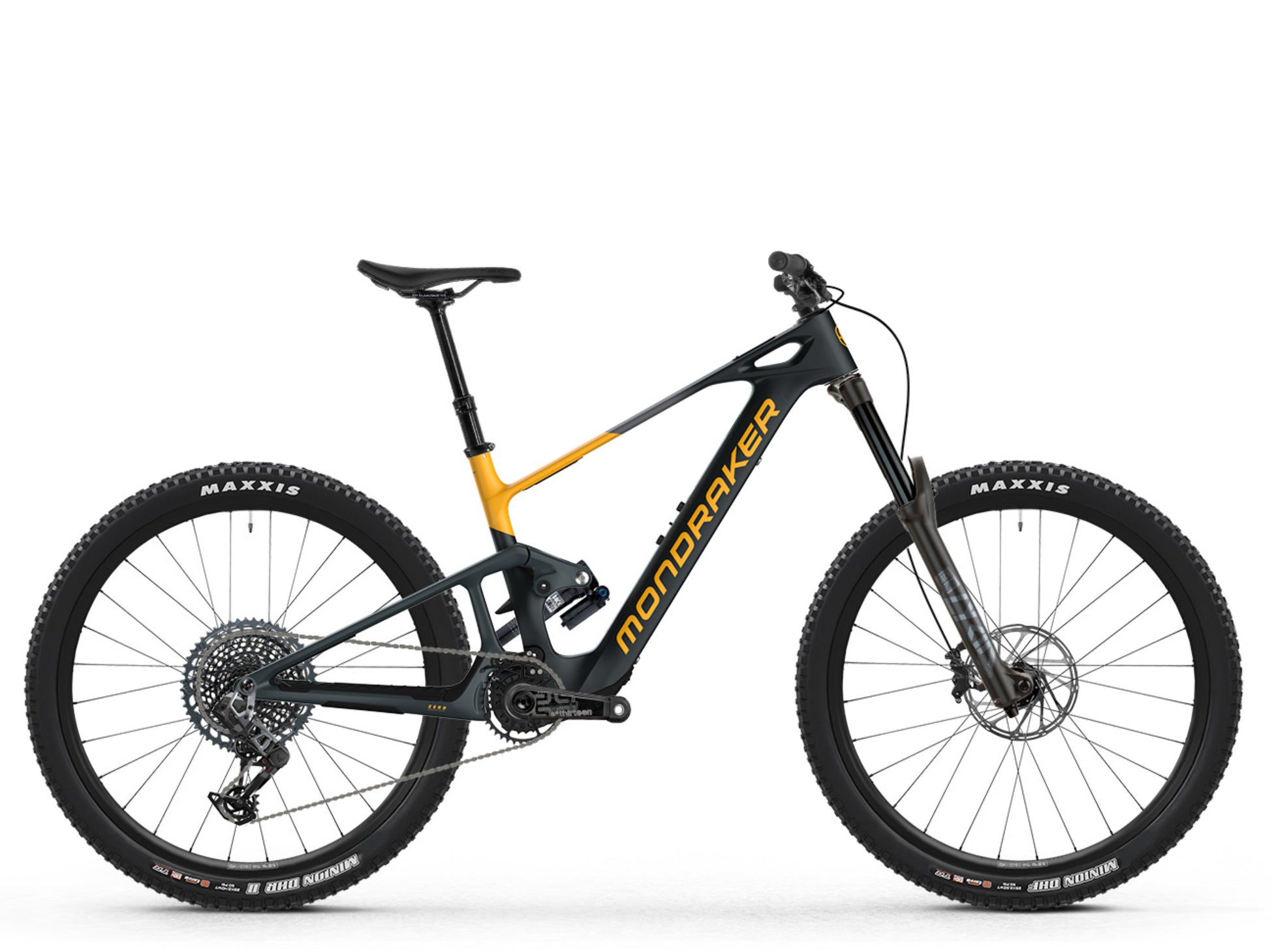 Mondraker Neat R eMTB Obsidian grey / gold Side profile