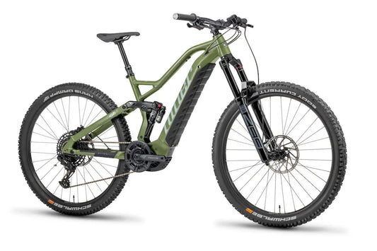 Niner Rip e9 Full Suspension eMTB Avdcado green Side profile