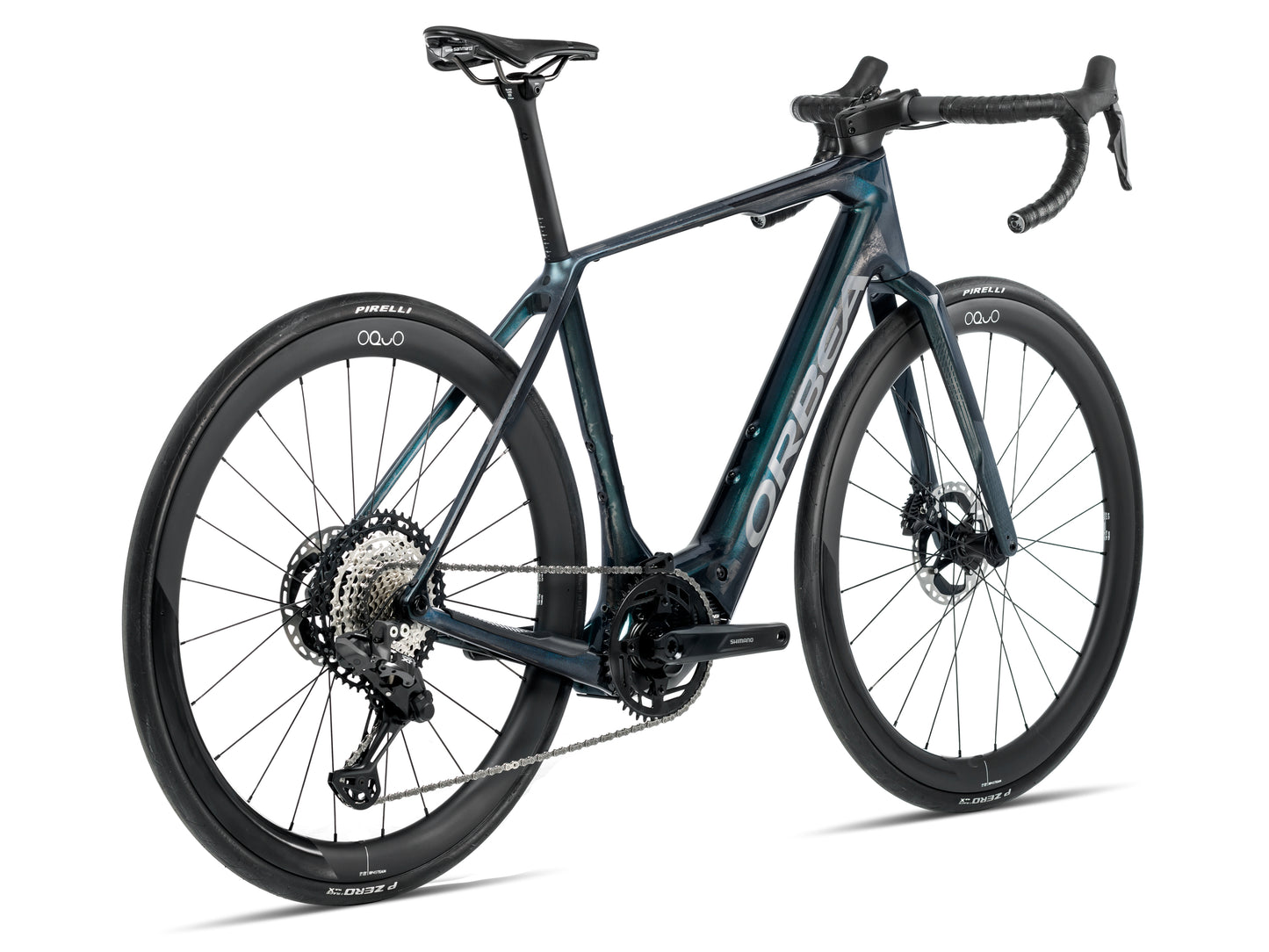 Orbea Denna M10i Gravel Road / commuter Electric bike Escape green gloss / foggy matte Rear facing view