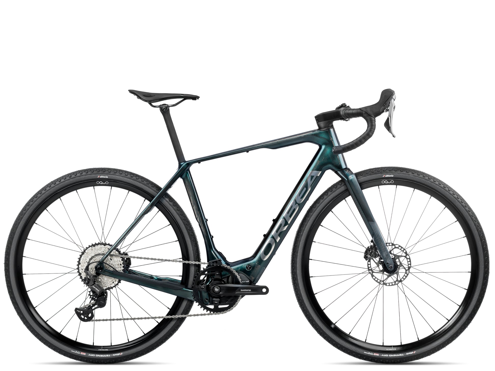 Orbea Denna M20 Gravel Road / commuter Electric bike Escape green gloss / foggy matte Side profile 