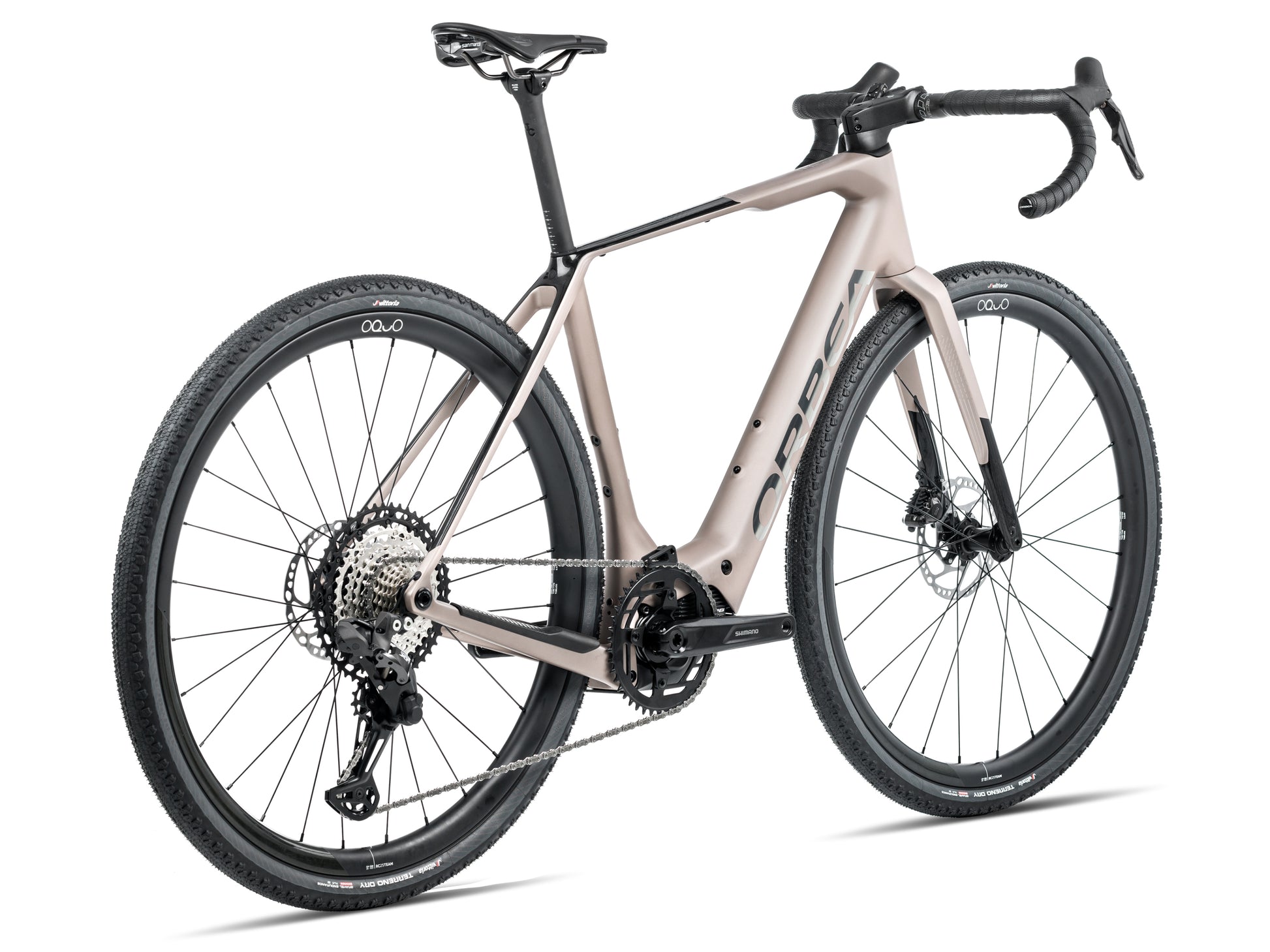 Orbea Denna M20i Gravel Road / commuter Electric bike Nickel matte / carbon raw gloss Rear facing view
