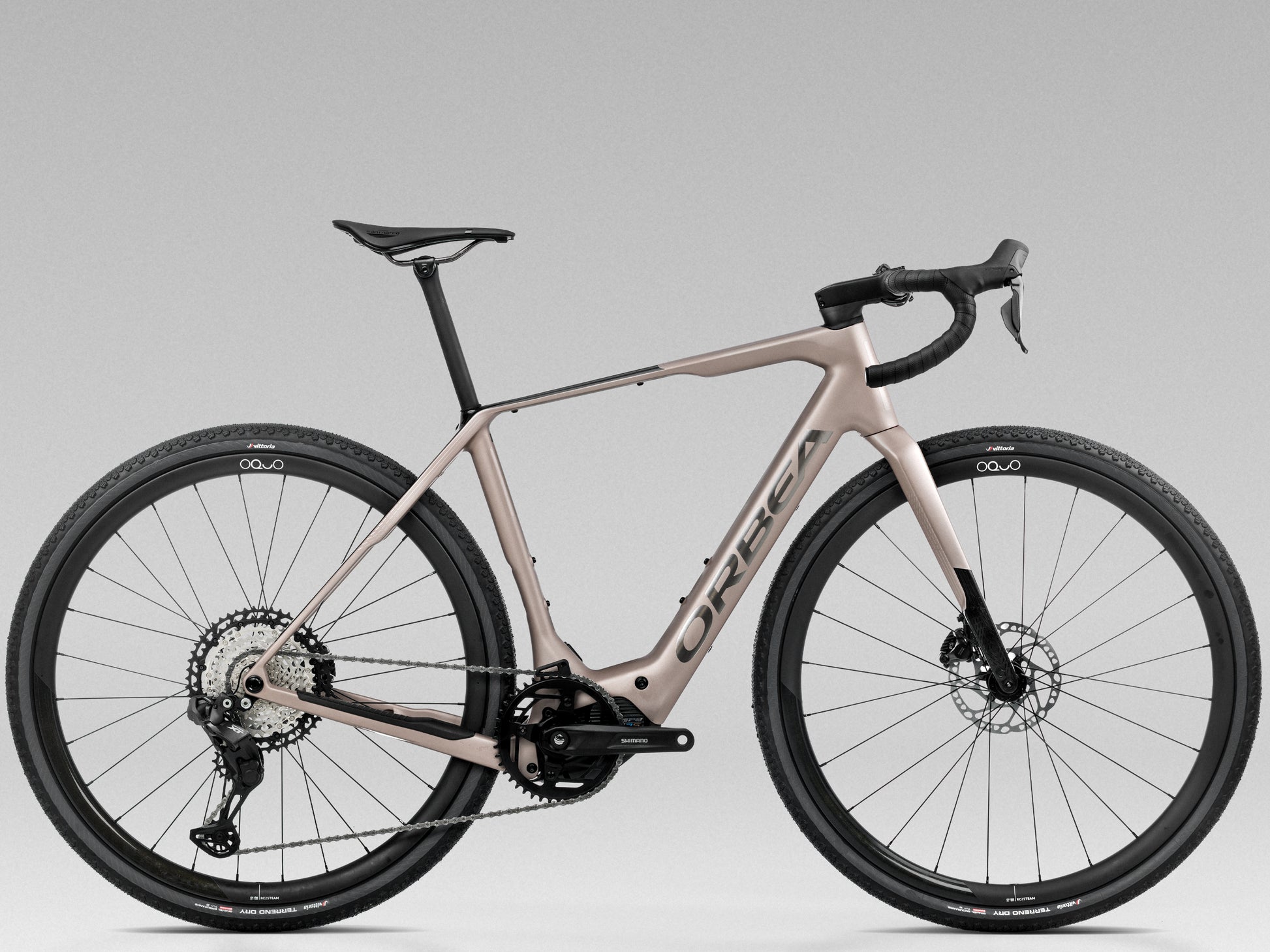 Orbea Denna M20i Gravel Road / commuter Electric bike Nickel matte / carbon raw gloss Side profile