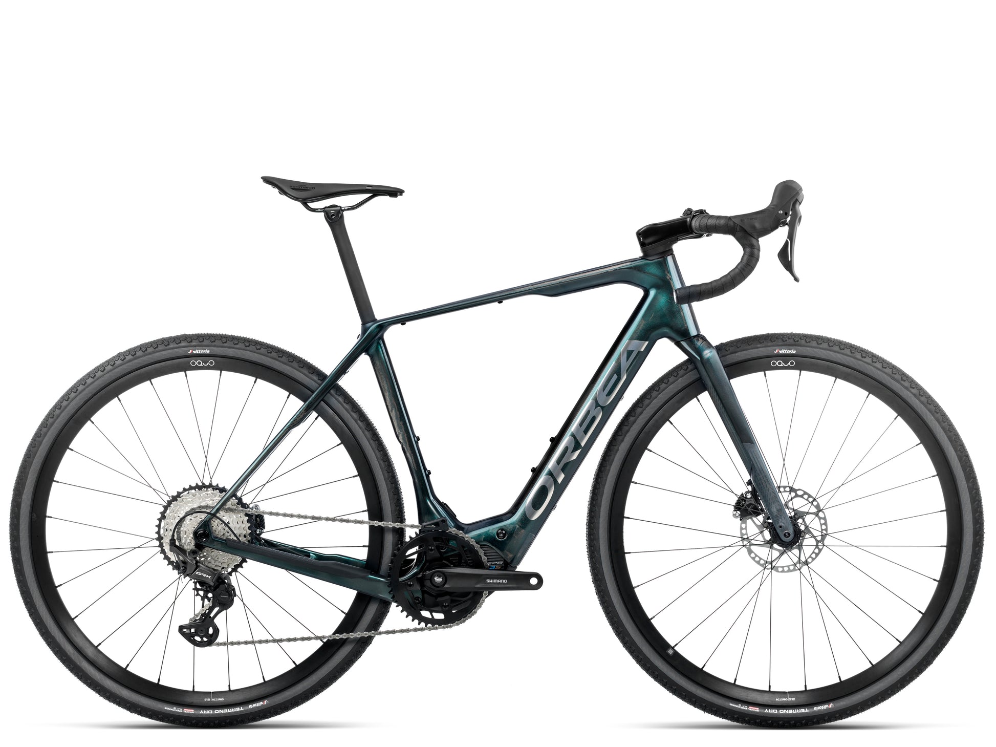 Orbea Denna M30 Gravel Road / commuter Electric bike Escape green gloss / foggy matte Side profile 