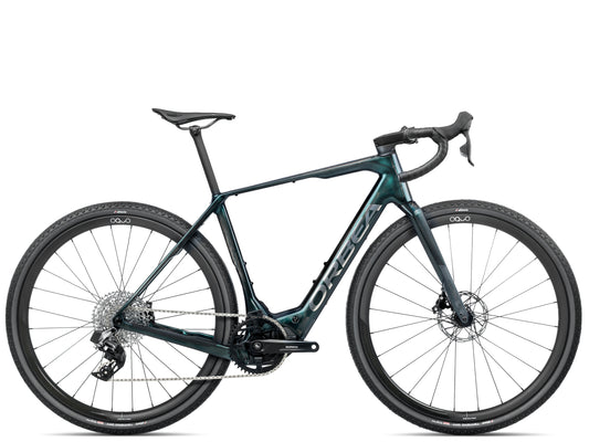 Orbea Denna M31e Gravel Road / commuter Escape green gloss / foggy matte Side profile 