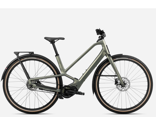Orbea Diem 20 28MPH Road / commuter eBike Spaceship green matte Side profile