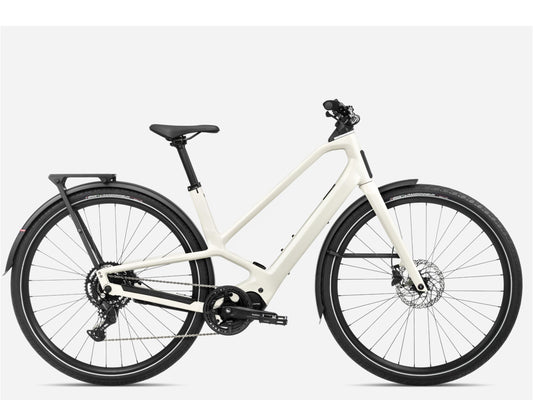 Orbea Diem 30 28MPH Road / commuter eBike Ivory white gloss Side profile
