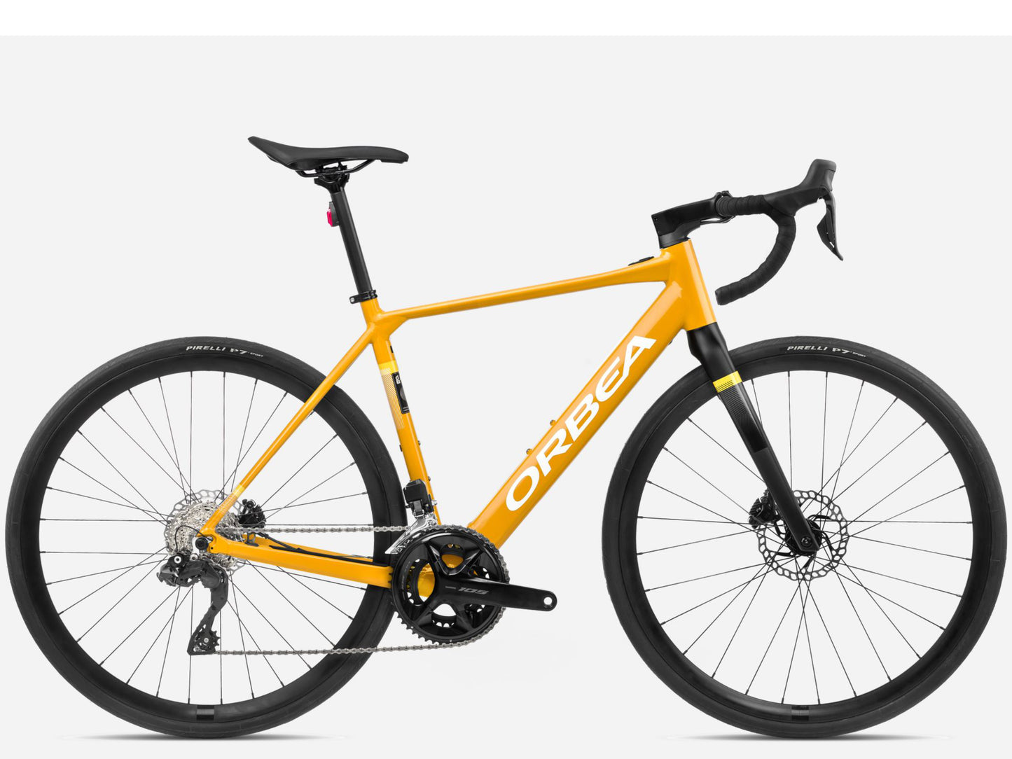 Orbea Gain D30I Gravel Road eBike Mango gloss / black matte Side profile